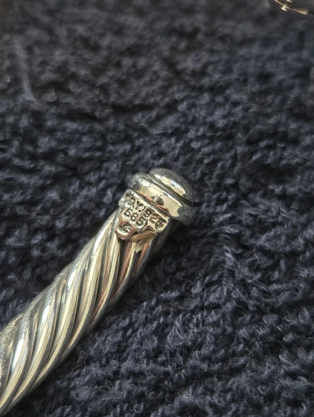David Yurman X Classic Cable Station Bracelet 7mm
